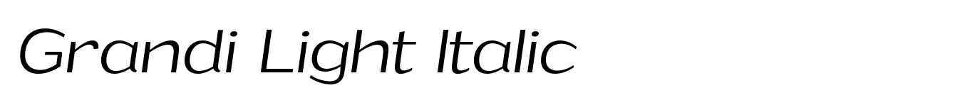 Grandi Light Italic